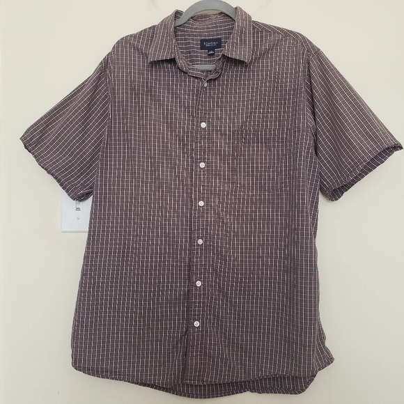 Sonoma Men's Grey-Brown Plaid Button-Down Shirt - Picture 1 of 12
